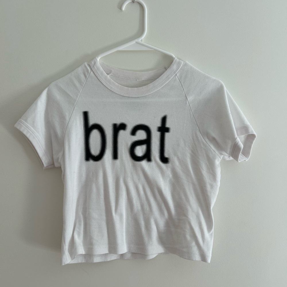 White T-Shirt Women’s Medium Crop Top